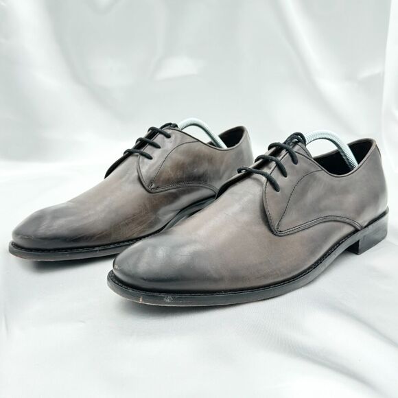 John Varvatos Distressed Brown Leather Derby Style Lace Up Dress Shoes Size 9M main image 7